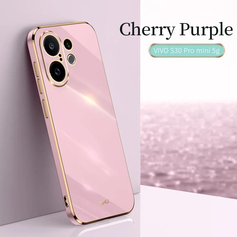 Funda Suave de TPU Trenzada 6D para VIVO X200 FE S30 Pro Mini Cubierta Trasera Suave de Silicona Galvanizada a Prueba de Golpes para VIVO S30 Pro Mini