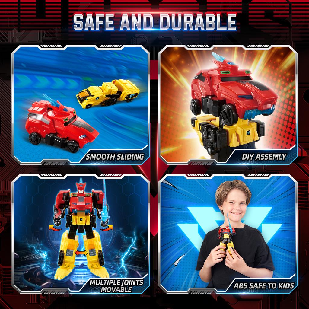 Quantum Heroes Dinoster 2-IN-1 Stego Blast Wing Verwandlung von Auto zu Roboter Actionfigur Anime Verformung Kinderspielzeug Geschenk