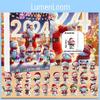 Christmas Calendar Advent Blind Box Toy Cute Snowman Decorative Pendant Acrylic