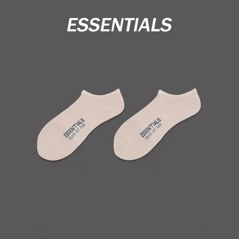 Tide Brand Fog Double Line Ess Summer Sweat-Absorbing Cotton Street Sports Socks Pure Cotton Boat Socks One size