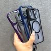 Objektyvo laikiklis Magnetinis Matinis Telefono Dėklas iPhone 16 15 Plus 14 13 12 Pro Max Riešo Dirželis Minkštais Kraštais Silikoninis Smūgiams Atsparus Viršelis