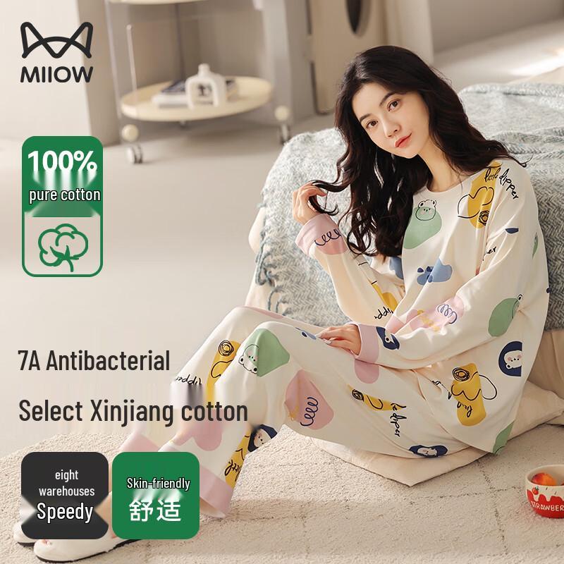 MiiOW Women s 100% Cotton Loungewear Set M