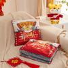 2 In 1 Chinese Style Warm Blanket Pillow Cushion Office Lunch Blanket Warm Flannel Animal Pillow Car Blanket Bedding