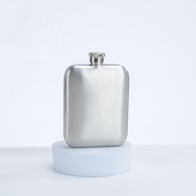 Квадратная карманная фляжка из нержавеющей стали 304 объемом 6 унций - Портативная мини-бутылка для воды/вина для улицы 6oz 170ml