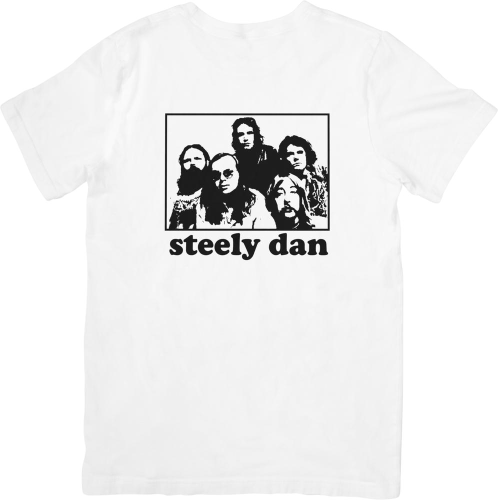 Steely Dan Vintage Retro Passform für Unisex Damen Qualitäts-Baumwoll-T-Shirts