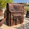 Skórzana torba listonoszka w stylu vintage, torba teczka w stylu Steampunk, rustykalna torba z skóry bawolej dla niego, skórzana torba na ramię na iPada, skórzana torba męska