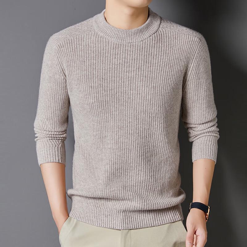 Men's Autumn/Winter Pure Wool Round Neck Sweater FXT6449