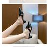 Fashion Women's Sandals Summer New Heel Pointed Geometric Shallow High Heels Fashion Temperament Simple Generous Sandals Work Pumps