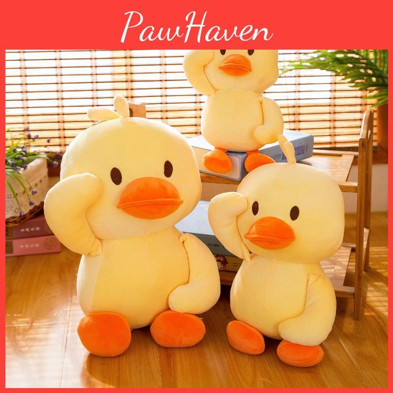 Cute Yellow Duck Plush Toy For Kids Playtime Fun With Soft Fiber Cotton Filling