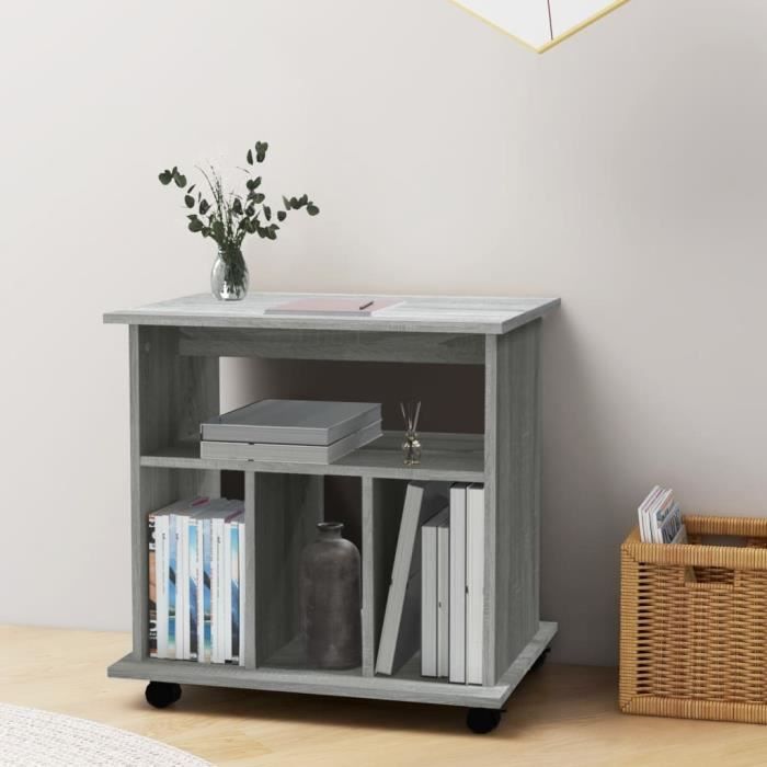 VidaXL Armoire roulante Sonoma gris 60x45x60 cm Bois d'ingénierie 826355
