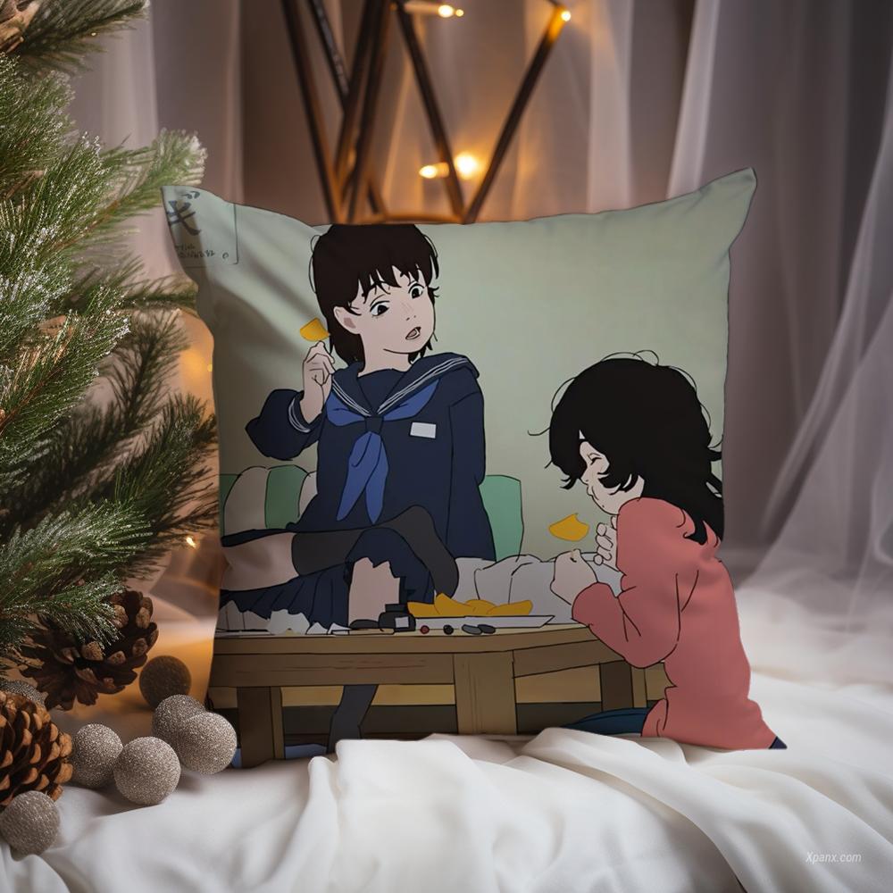 Anime Look Back S-Suddenly Cushion Cover Premium Comfort Reversible Pillow Cove -Two In One Design for Any Room & Car Interior