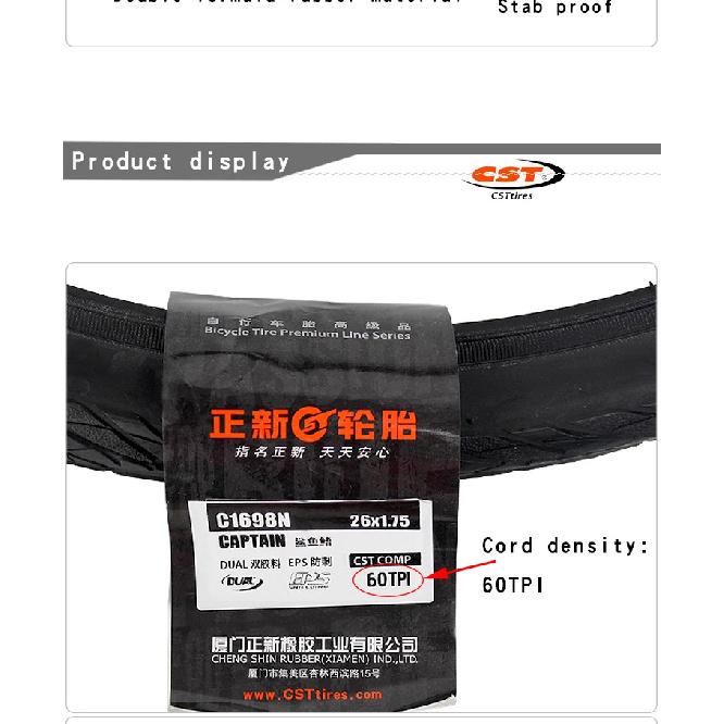 CST mountain bike tires C1698 Folding Stab proof 26 27.5 inches 27.5*1.75 Bicycle parts Antiskid wear resistant bicycle tire