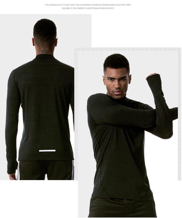 Men's Quick-Dry Long Sleeve Running T-Shirt for Autumn/Winter, Loose Fit Sportswear for Outdoor Basketball and Fitness Training
