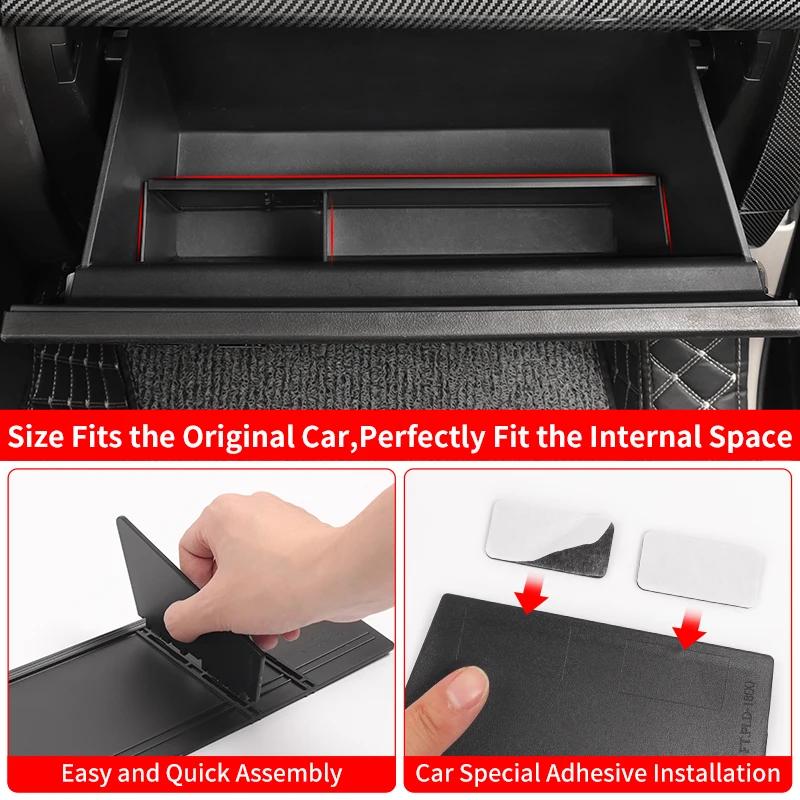 For Toyota Land Cruiser Prado LC150 150 2010-2023 Glove Compartment Divider nti-Skid Storage Box Insert Interior Accessories