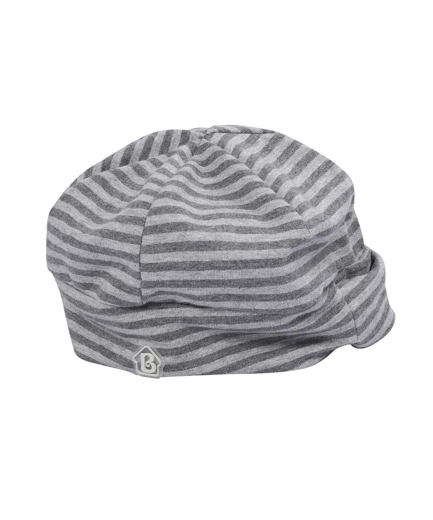 BAUF Button Newsboy Cap [Stripe Grey]