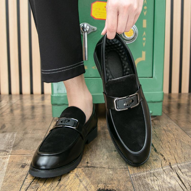 Fashion Luxury Men Business Loafers Men Comfortable Breathable Brand Leather Shoes British Business Office Travel Shoes Men Sizes 38-47