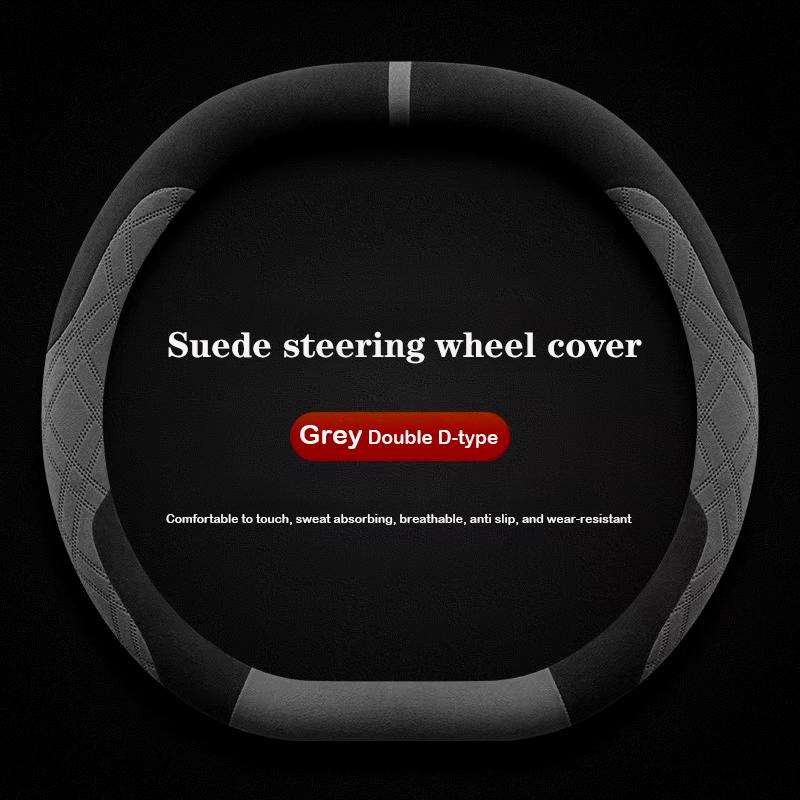 Suede Leather Car Steering Wheel Cover for Leapmotor C10 C16 2024 2025 Car-styling Auto Accessories