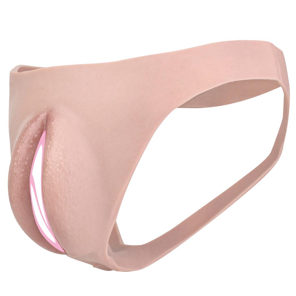 ANOSX Silicone Clitoris Pants Urethral Hole Underwear Insertable Penis Masturbator Fake Vagina Panty G-Strings Thongs Sex Toys