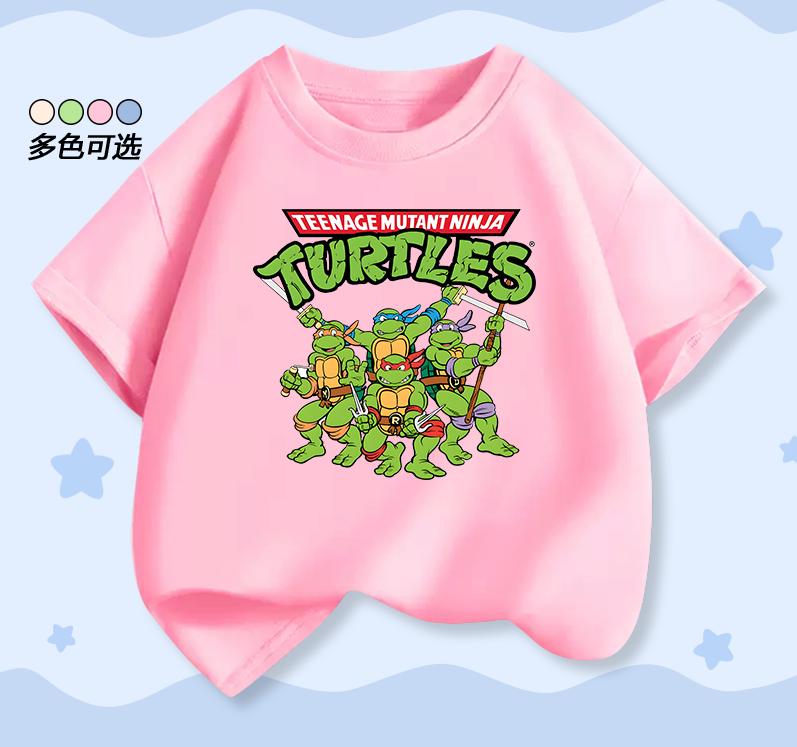 Nickelodeon Nick Ninja Turtles Cotton ShortSleeved TShirt SpringSummer New Design HalfSleeved Movie Game Boys Top 100