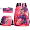 Attack Giant Elementary School Bag Backpack Casual School Bag Three-piece Set