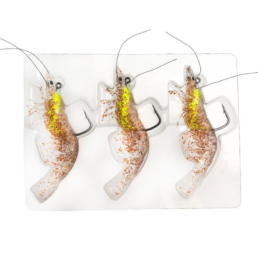 8 cm / 7 g Soft Shrimp Lure With Hooks Segmented Lures Lifelike Swimming Lures  Freshwater Fishing