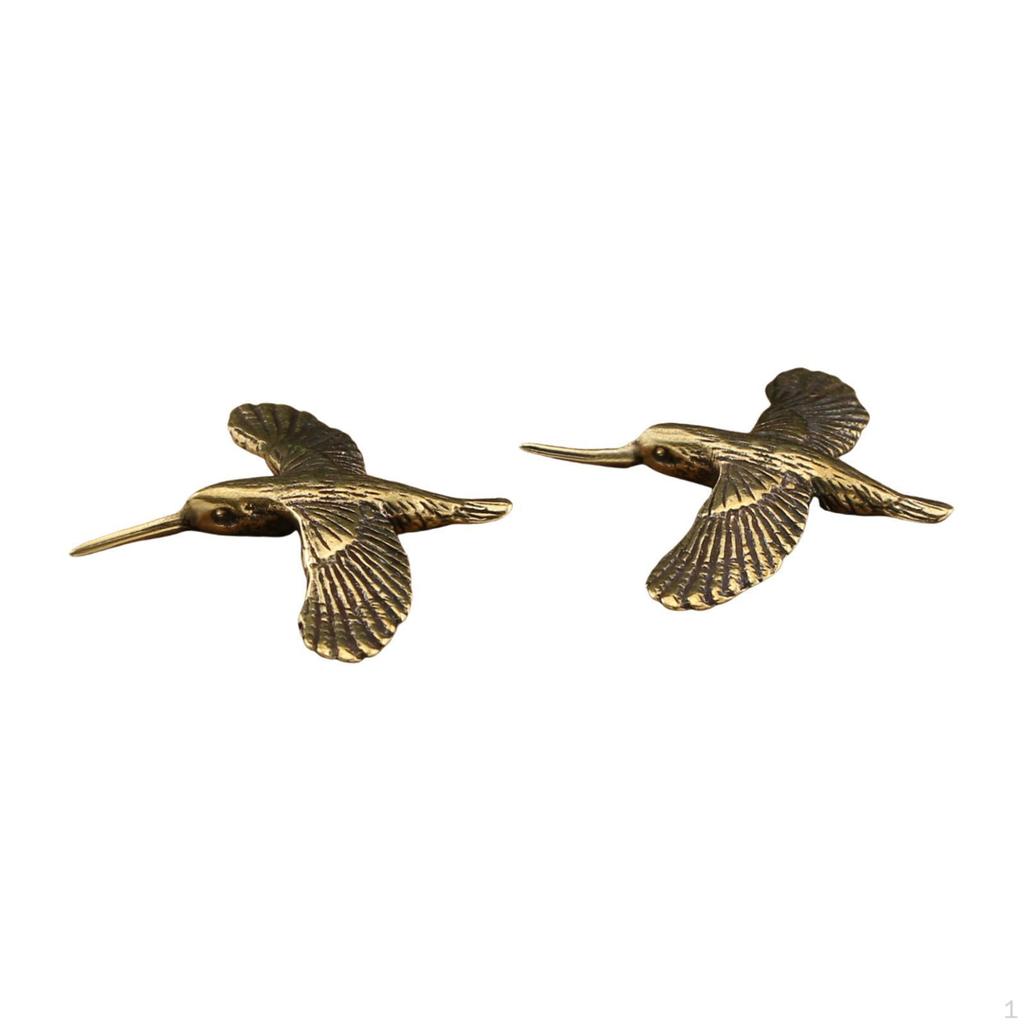 Brass Bird Statue Miniature Figurine Creative Vintage Design Tabletop Souvenir Ornament Tea Pet