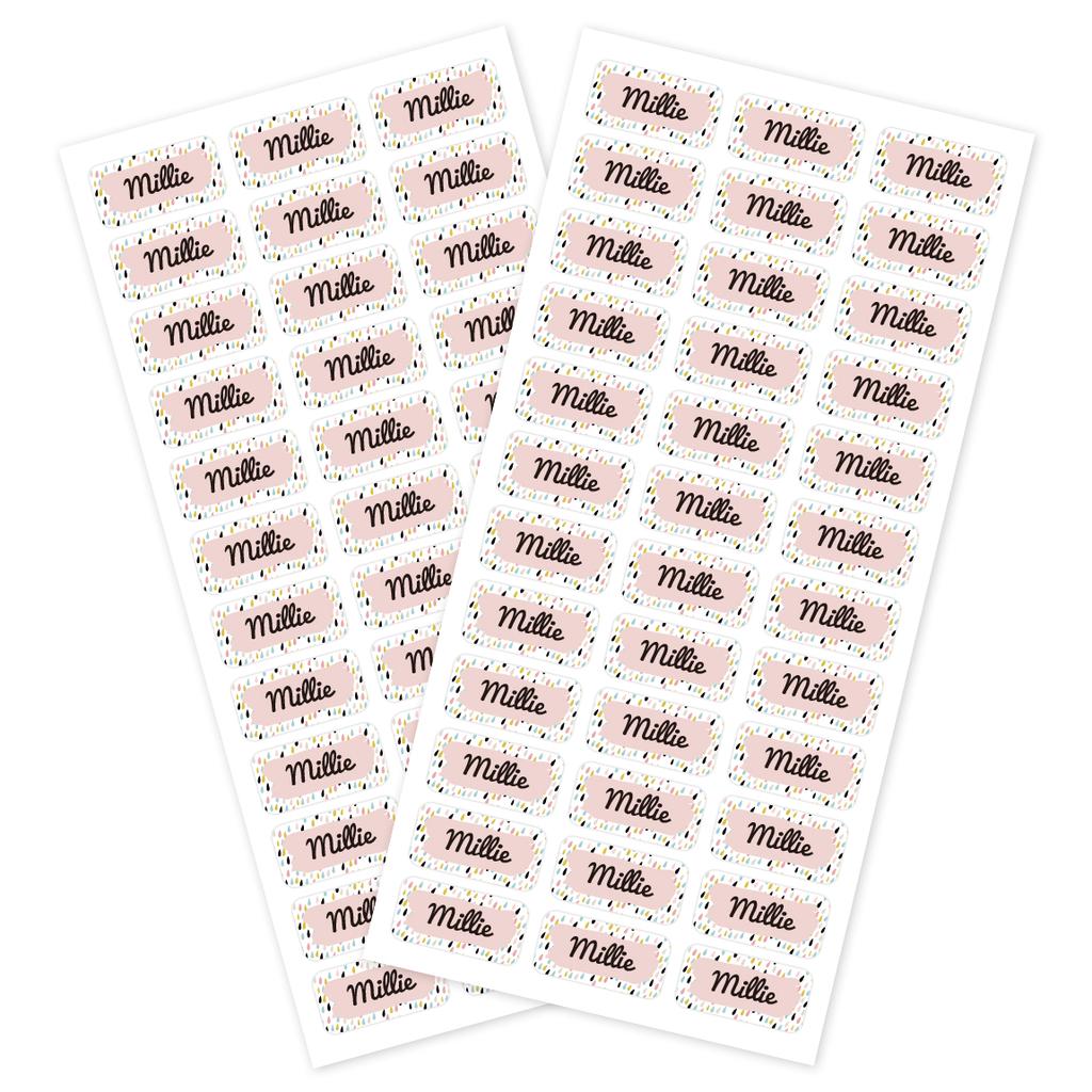 72Pcs Personalized Name Stickers Custom Waterproof Labels For Water Bottles Lunch Boxes School Supplies Storage Containers