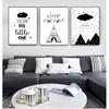 Bild für Kinder Junge Wohnzimmer Dekoration Cartoon Kindergarten Zitat Leinwand Kunst Poster Drucke Malerei Schwarz Weiß Wand