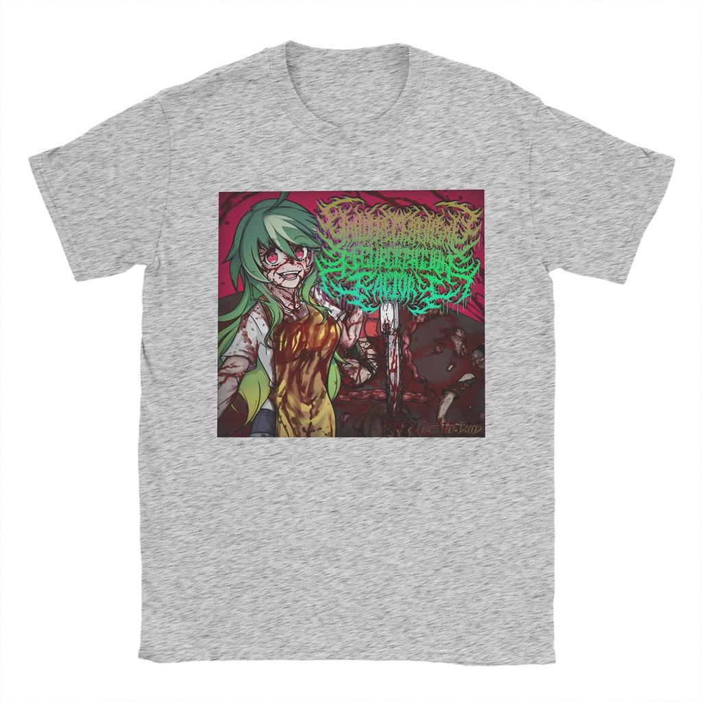 Yandere Chainsaw Factory Chainsaw Sauce Black Gold Dark Rock Anime Second Dimension T Shirt Music TShirts Tshirt Cotton Tees