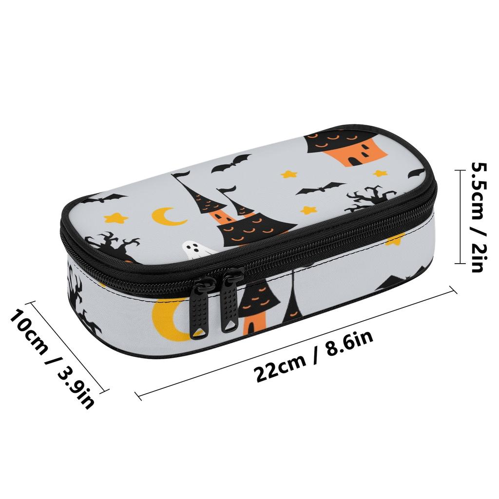 Pencil Bag Neat Design 300D Polyester Secure Zipper Closure with Main Pocket Mesh Layer and Removable Pen Divider for Students