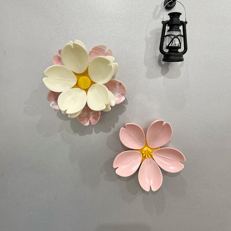 1 Set Magnetic Refrigerator Household Snack Single/Double Layer Fixed Tongs 5/10 Petals Food Creative Lotus Sealing Clip