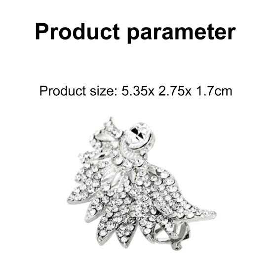 1 Pc Women Punk Wing Ear Cuff Rhinestone Inlaid Clip Stud Earring Club Jewelry