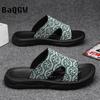 Sandals Men Flats Casual Slippers Summer Shoes 2024 New Fashion Flip Flops Beach Bohemian Outwear Shoes for Men Home Slides