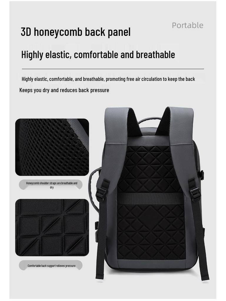 Men's Lightweight Multipurpose USB Backpack for Business Trips & Commutes