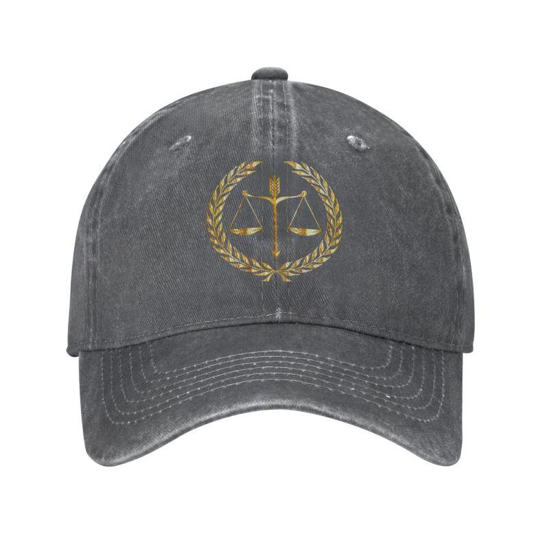 Custom Cotton Law Golden Scales Of Justice Baseball Cap Hip Hop Women Unisex's Adjustable Lawyer Legal Party Gift Dad Hat Summer