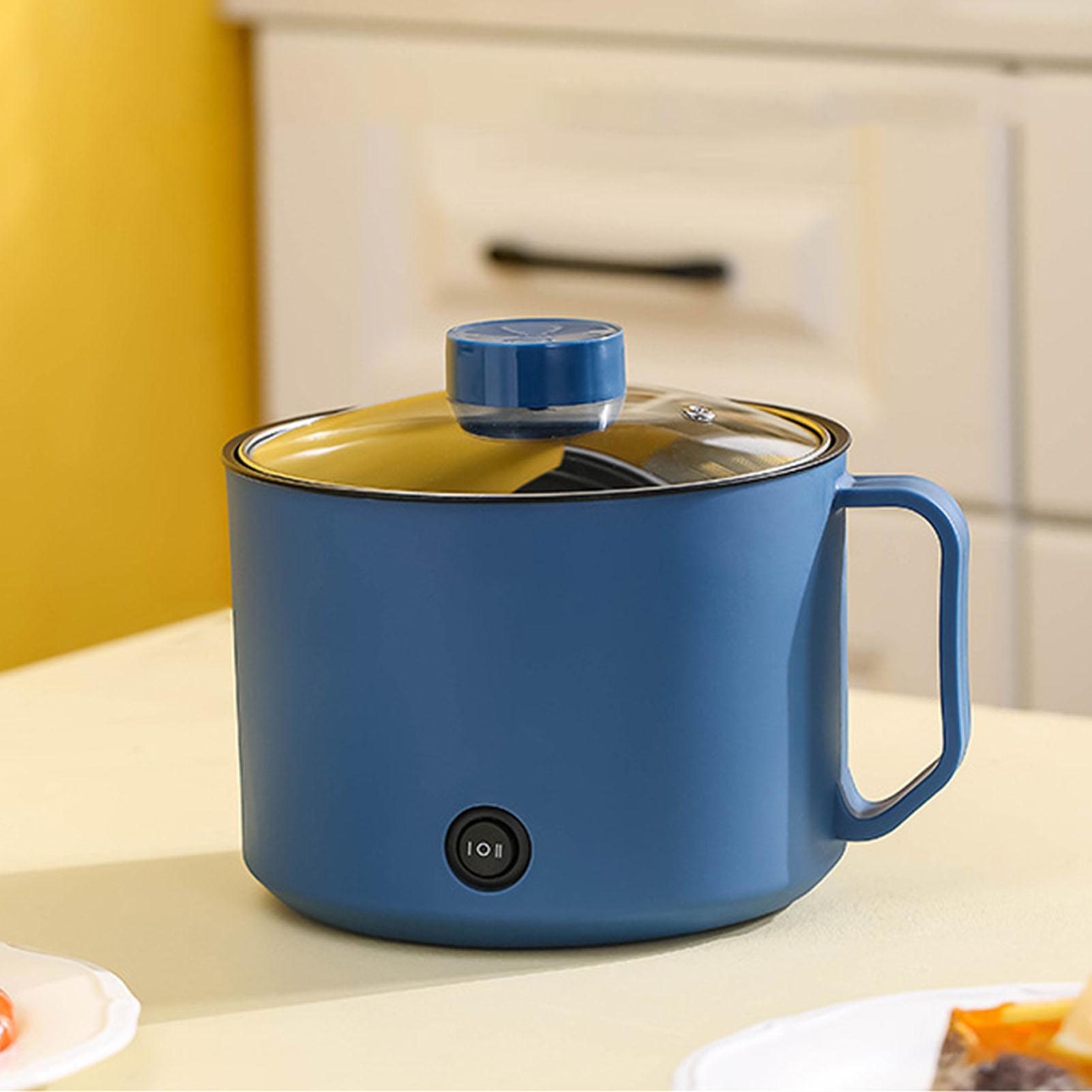 

Multifunctional Cooking Pot Small Mini Electric Rapid Noodle Cooker for Student Dormitories Personal Use CN синий