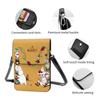 Moomin genuine leather smartphone shoulder slim mini pouch for women and popular 19cm high x wide x 1cm thick pouch, bag, men, wallet/crossbody bag,