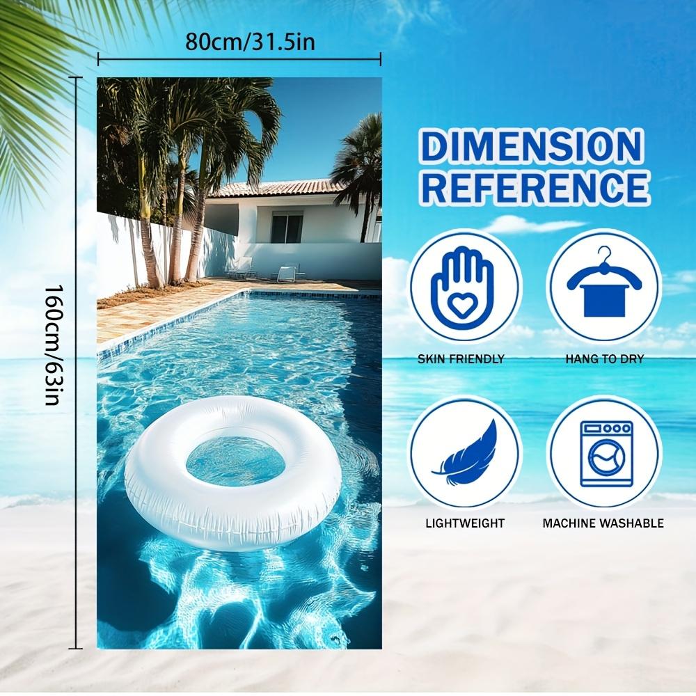 Vibrant Tropical Printed Microfiber Beach Towel Quick Dry Breathable Lightweight Towel for Swimming Pool Beach Summer Relaxation