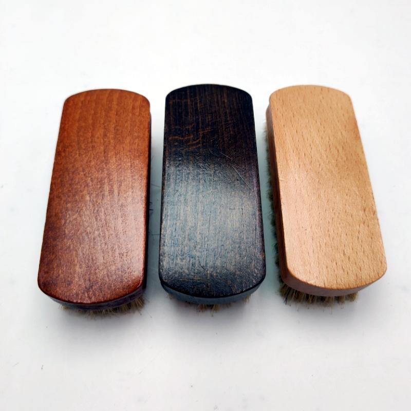 Buchenbürste mit Schweinehaar, Buchenbürstenbrett, zweifarbig optional, Ölpolitur und Ascheentfernung, Multifunktionsfunktion, Schuhe und Kleidung bürsten