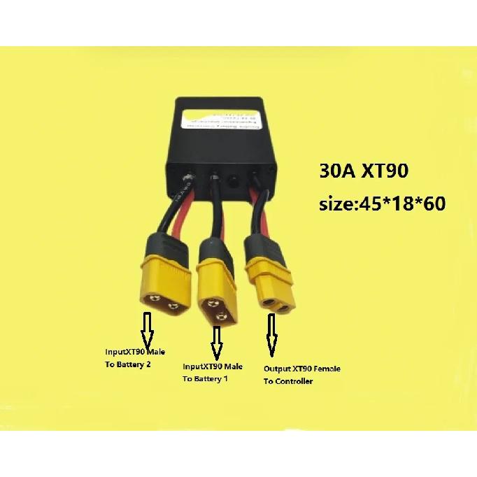 Divu bateriju izlādes pārveidotājs e-velosipēdam 20A/30A/40A