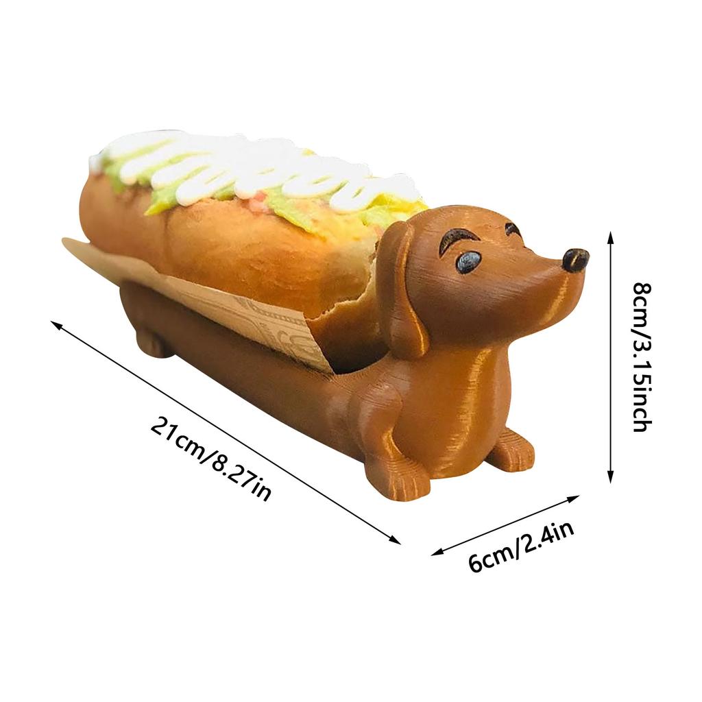 Dackel Tablett, Lustiges Hotdog-Sushi-Tablett, Süßigkeitenteller, Dackel-Speiseteller, Niedlich geformter Sandwich-Dackel-Speiseteller zur Heimdekoration