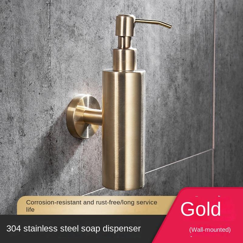 Dispenser de săpun din oțel inoxidabil 304, montat pe perete, 200 ml, dozator de săpun lichid pentru hotel, dozator de săpun de mână, accesorii pentru baie