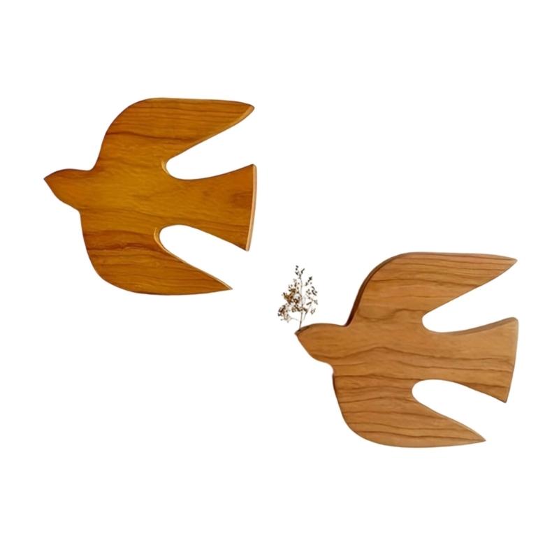 Handcrafted Wood Swallow Wall Hanging Plaque Bird Sculpture Ornament For Living Room Bedroom And Office Decoration Gift