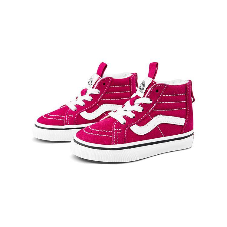 Vans Sk8-Hi Zip Durable High-Top Skate Shoes Baby Sneakers Magenta VN0A4BV12NE