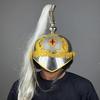 Capacete de Oficial da Guarda de Vida Capacete de Cavaleiro Medieval Pluma de Cavalaria Real para Cosplay Roleplay Melhor Presente