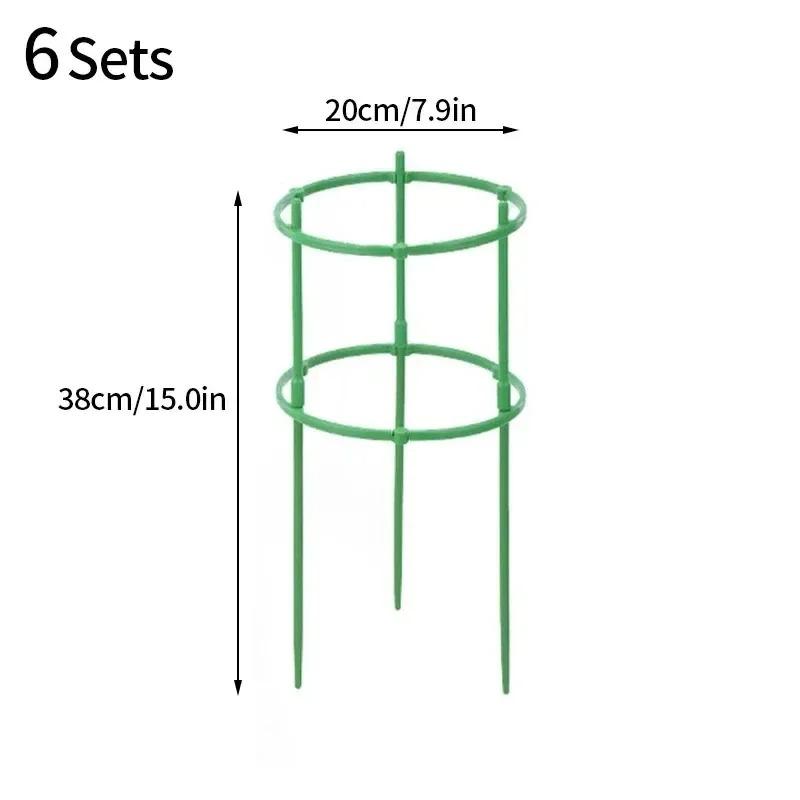A Set of 12 Floors -Plant Support Pile Half Round Climbing Vines Stake Bonsai Fixing Rod Garden Plant Stake Holder Flower Ring Support Rack