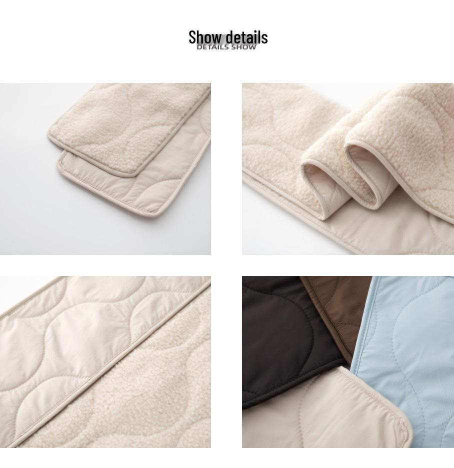 Louvre Lambswool Patchwork Scarf - Warm & Comfortable, Japanese Fashion for Autumn/Winter
