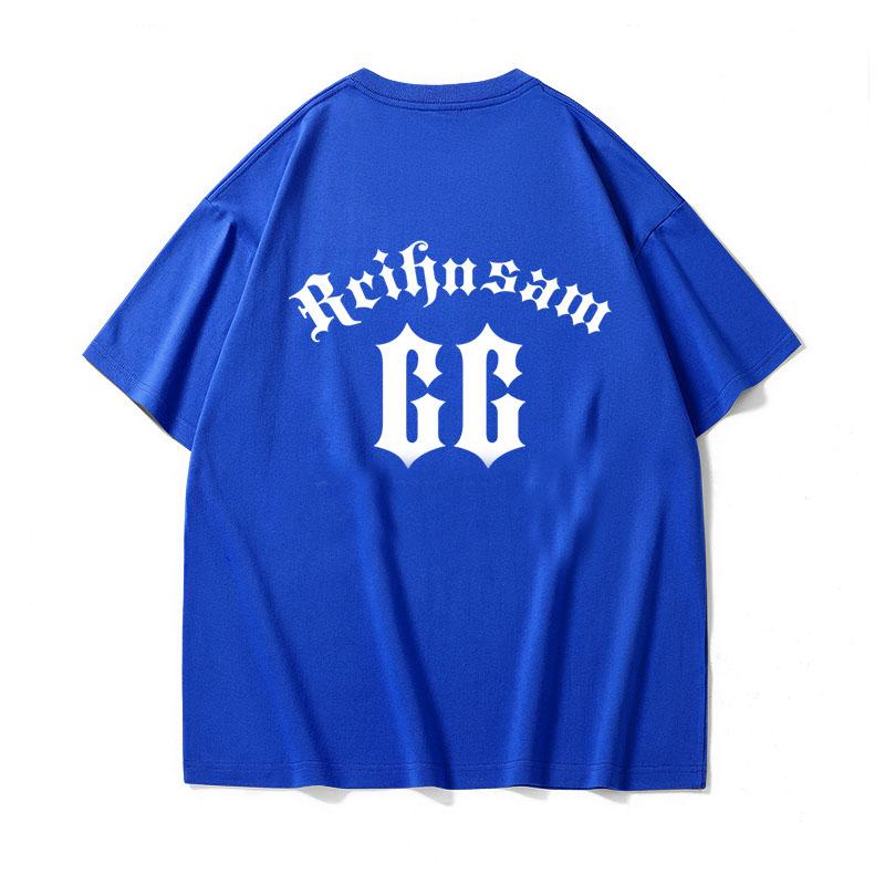 European and American trendy New Summer Oversized Men T Shirt Pure Cotton Letter Print Women T-Shirts High Quality Fashion Vintage Unisex Tee