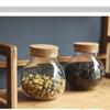 1pc Storage Container, 500ml Round Glass Storage Jar With Sustainable Cork Lid, For Coffee,Tea,Spices ,Kitchen Organizers