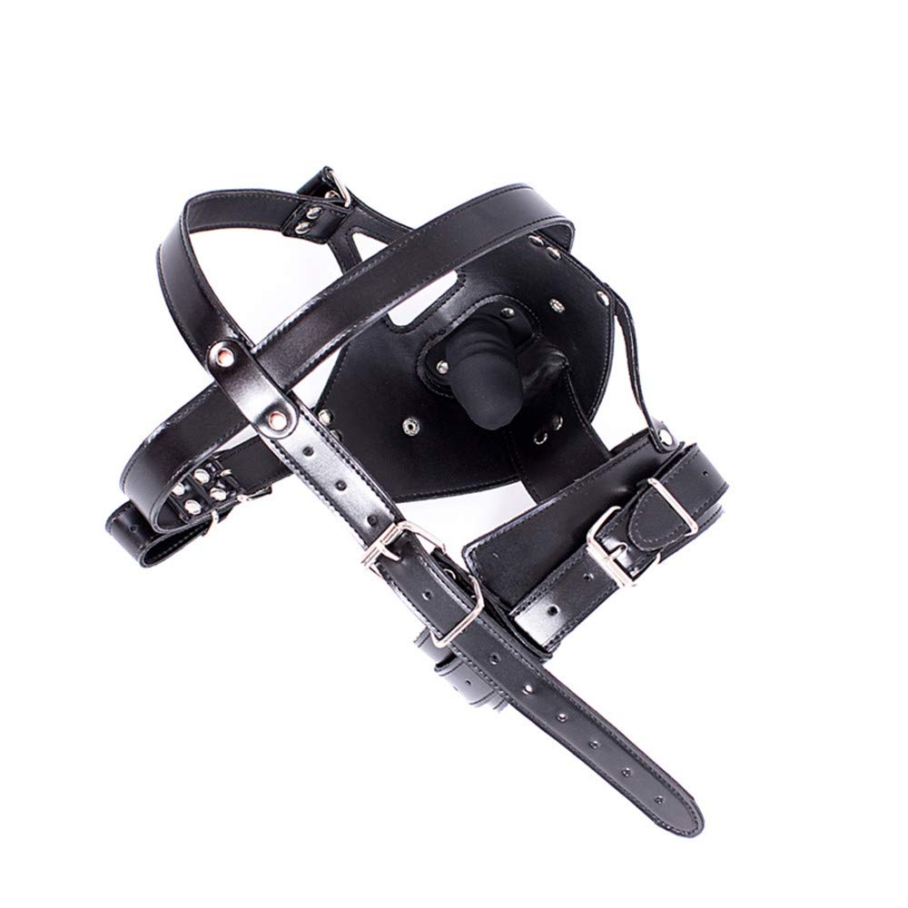 SM Bondage Collar with SM Slave Cosplay Sexy Fetish Ring, Leather, Restraints, Collar, Prop, Costume, Training, Restraints, (B)
